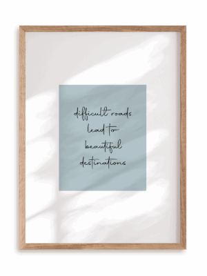 Plakat Beautiful destinations w ramie drewnianej