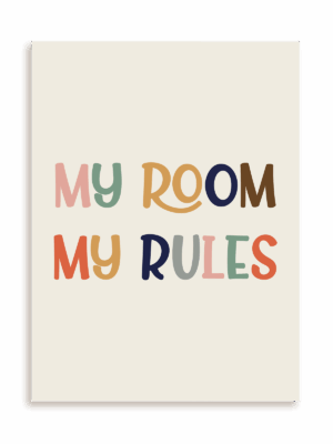 Plakat My room my rules bez ramy