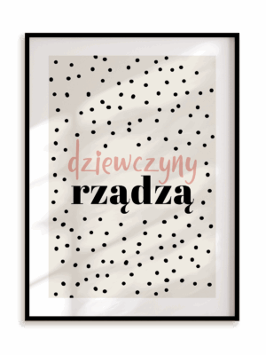 Plakat Dziewczyny rządzą w ramie aluminiowej