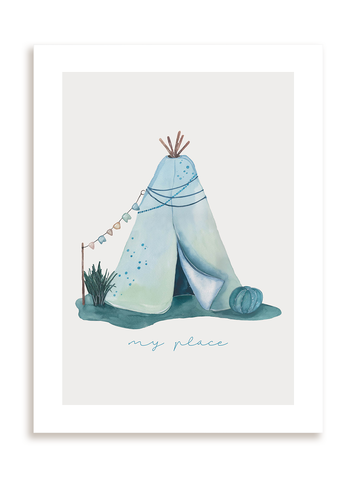 Plakat Tipi my place bez ramy