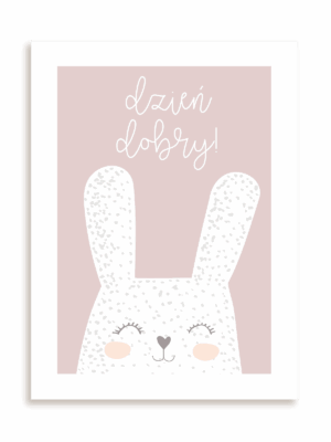 Plakat Zajączek mówi dzień dobry bez ramy
