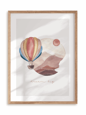 Plakat Wielkie marzenia w ramie drewnianej