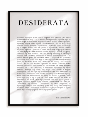 Plakat Desiderata III w ramie aluminiowej