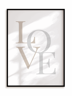 Plakat Love subtle w ramie aluminiowej