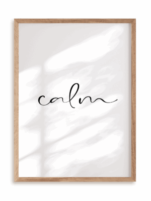 Plakat Calm w ramie drewnianej