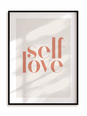 Plakat Self love w ramie aluminiowej