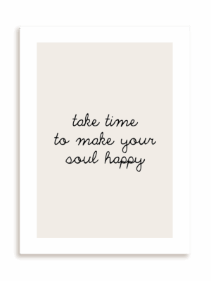 Plakat Take time bez ramy