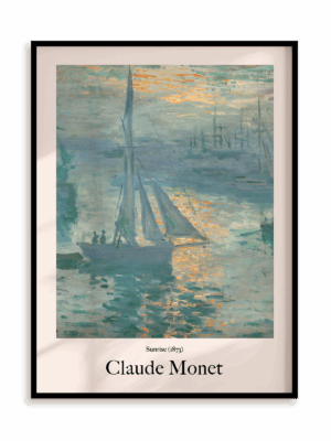 Plakat Claude Monet - Sunrise (1873) w ramie aluminiowej