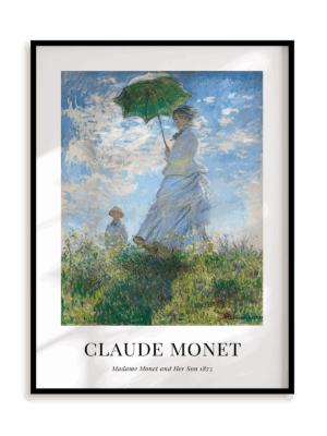 Plakat Claude Monet - Madame Monet and Her Son (1875) w ramie aluminiowej