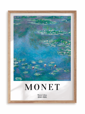 Plakat Claude Monet - Water Lilies (1840-1926) w ramie drewnianej