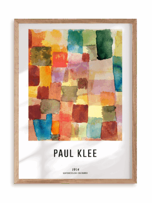 Plakat Paul Klee - Watercolor on paper (1914) w ramie drewnianej