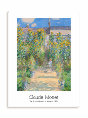 Plakat Claude Monet - The Artist's Garden at Vétheuil (1881) bez ramy