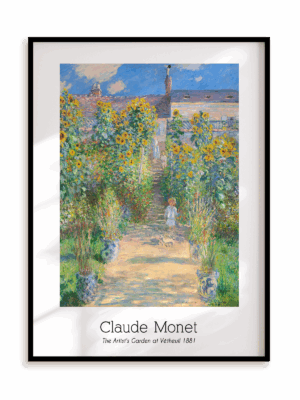 Plakat Claude Monet - The Artist's Garden at Vétheuil (1881) w ramie aluminiowej