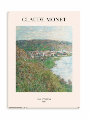 Plakat Claude Monet - View of Vétheuil (1880) bez ramy