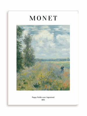 Plakat Claude Monet - Poppy Fields near Argenteuil (1875) bez ramy