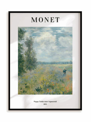 Plakat Claude Monet - Poppy Fields near Argenteuil (1875) w ramie aluminiowej