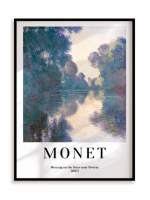 Plakat Claude Monet - Morning on the Seine near Giverny (1897) w ramie aluminiowej
