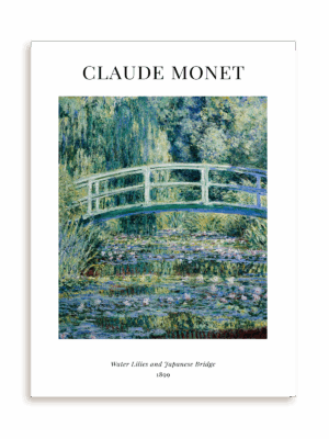 Plakat Claude Monet - Water Lilies and Japanese Bridge (1899) bez ramy