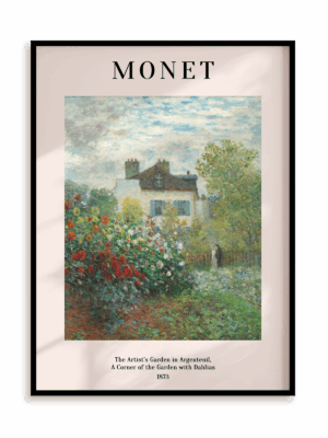 Plakat Claude Monet - The Artist's Garden in Argenteuil (1873) w ramie aluminiowej