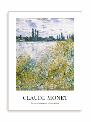 Plakat Claude Monet - Île aux Fleurs near Vétheuil (1880) bez ramy