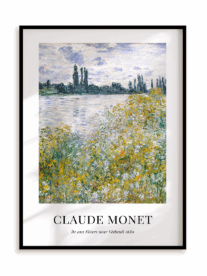 Plakat Claude Monet - Île aux Fleurs near Vétheuil (1880) w ramie aluminiowej