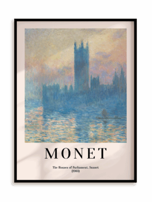 Plakat Claude Monet - The Houses of Parliament, Sunset (1903) w ramie aluminiowej