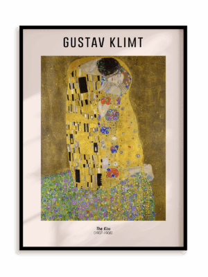 Plakat Gustav Klimt - The kiss (1907-1908) w ramie aluminiowej