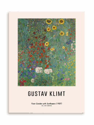 Plakat Gustav Klimt - Farm Garden with Sunflowers (1907) bez ramy