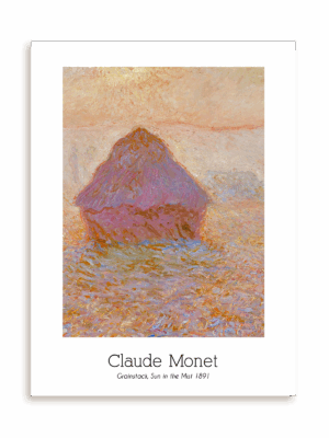 Plakat Claude Monet - Grainstack, Sun in the Mist (1891) bez ramy
