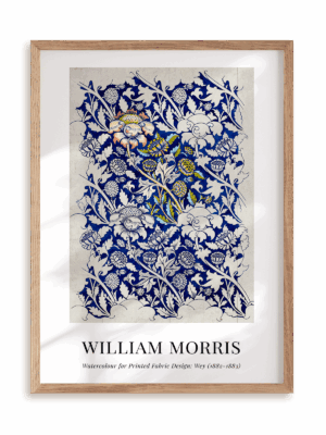 Plakat William Morris - Watercolour (1882-1883) w ramie drewnianej