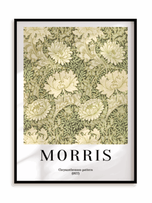 Plakat William Morris - Chrysanthemum pattern (1877) w ramie aluminiowej