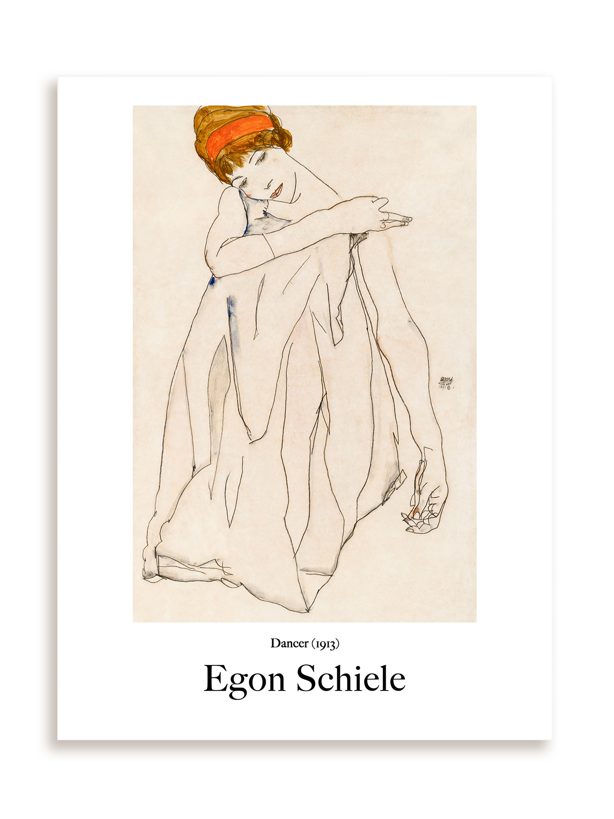 Plakat Egon Schiele - Dancer (1913) bez ramy