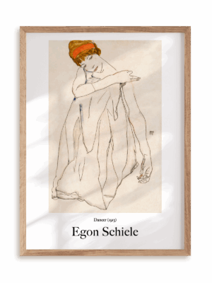 Plakat Egon Schiele - Dancer (1913) w ramie drewnianej