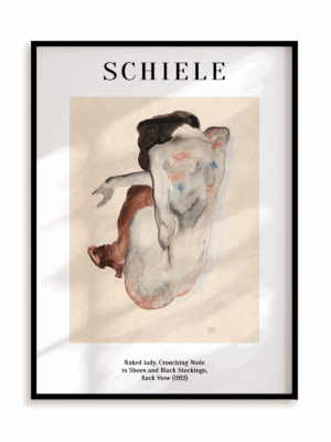 Plakat Egon Schiele - Naked lady (1912) w ramie aluminiowej