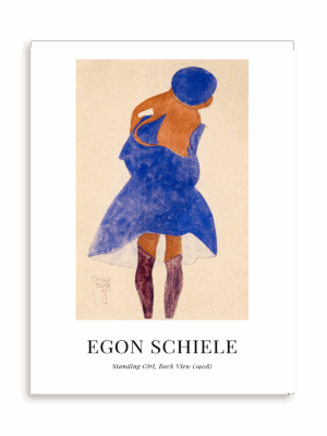 Plakat Egon Schiele - Standing Girl, Back View (1908) bez ramy