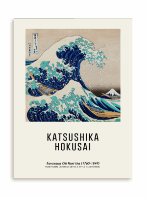 Plakat Katsushika Hokusai - Kanagawa Oki Nami Ura (1760-1849) bez ramy