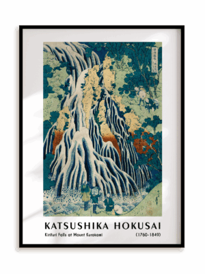 Plakat Katsushika Hokusai - Kirifuri Falls at Mount Kurokami (1760-1849) w ramie aluminiowej