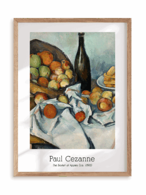 Plakat Paul Cezanne - The Basket of Apples (ca. 1893) w ramie drewnianej