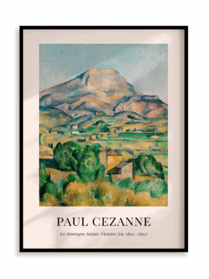Plakat Paul Cezanne - La Montagne Sainte - Victoire (ca. 1892-1895) w ramie aluminiowej