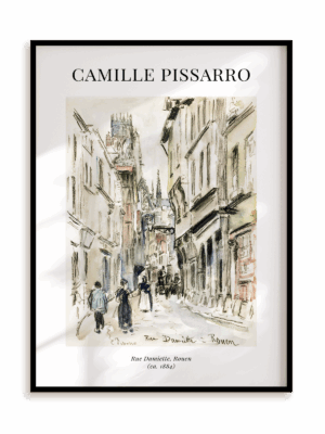Plakat Camille Pissarro - Rue Damiette, Rouen (ca. 1884) w ramie aluminiowej