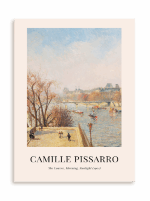 Plakat Camille Pissarro - The Louvre, Morning, Sunlight (1901) bez ramy