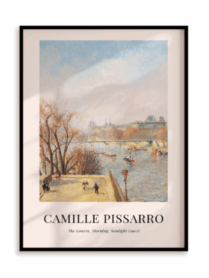 Plakat Camille Pissarro - The Louvre, Morning, Sunlight (1901) w ramie aluminiowej