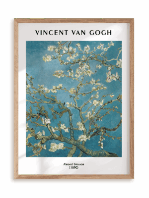 Plakat Vincent Van Gogh - Almond blossom (1890) w ramie drewnianej