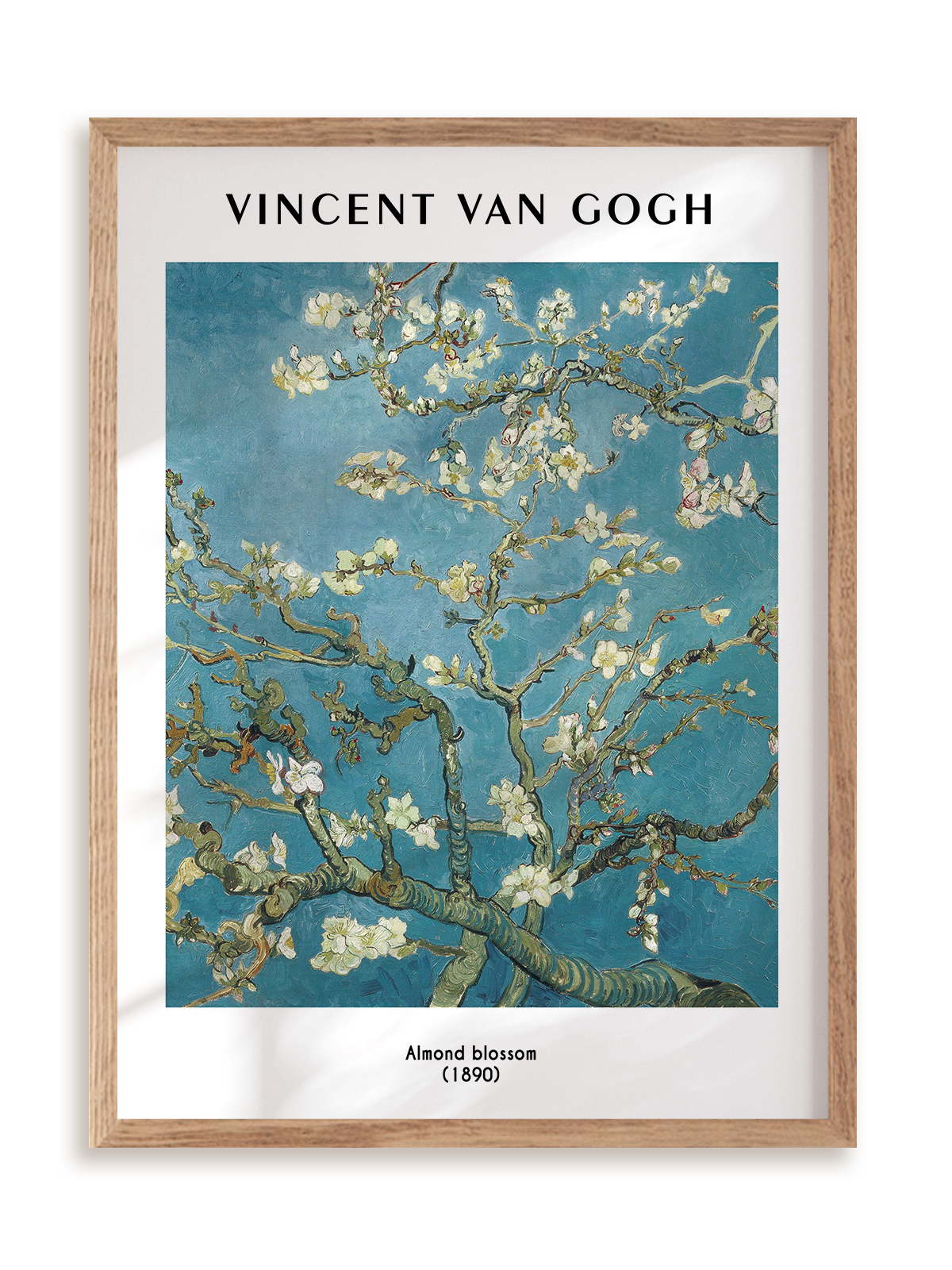Plakat Vincent Van Gogh - Almond blossom (1890) w ramie drewnianej