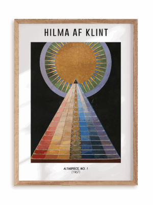 Plakat Hilma af Klint - Altarpiece, No. 1 (1907) w ramie drewnianej