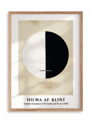 Plakat Hilma af Klint - Buddha's Standpoint in the earthly life no 3a (1920) w ramie drewnianej
