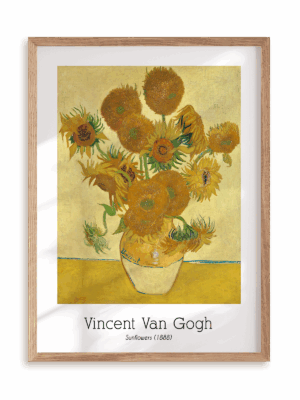 Plakat Vincent Van Gogh - Sunflowers (1888) w ramie drewnianej
