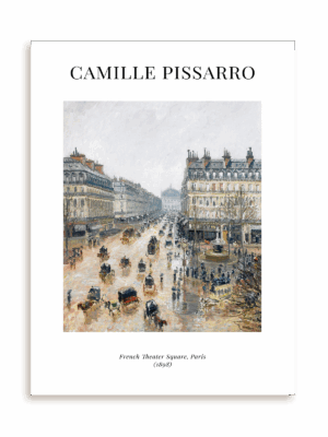 Plakat Camille Pissarro - French Theater Square, Paris (1898) bez ramy