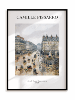 Plakat Camille Pissarro - French Theater Square, Paris (1898) w ramie aluminiowej
