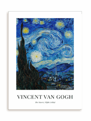 Plakat Vincent Van Gogh - The Starry Night (1889) bez ramy